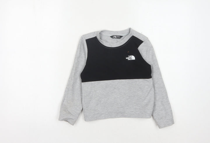 The North Face Boys Grey/Black Pullover Sweatshirt 5-6 Years