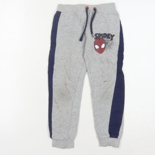 Marvel Boys Grey Spider-Man Jogger Trousers Size 7