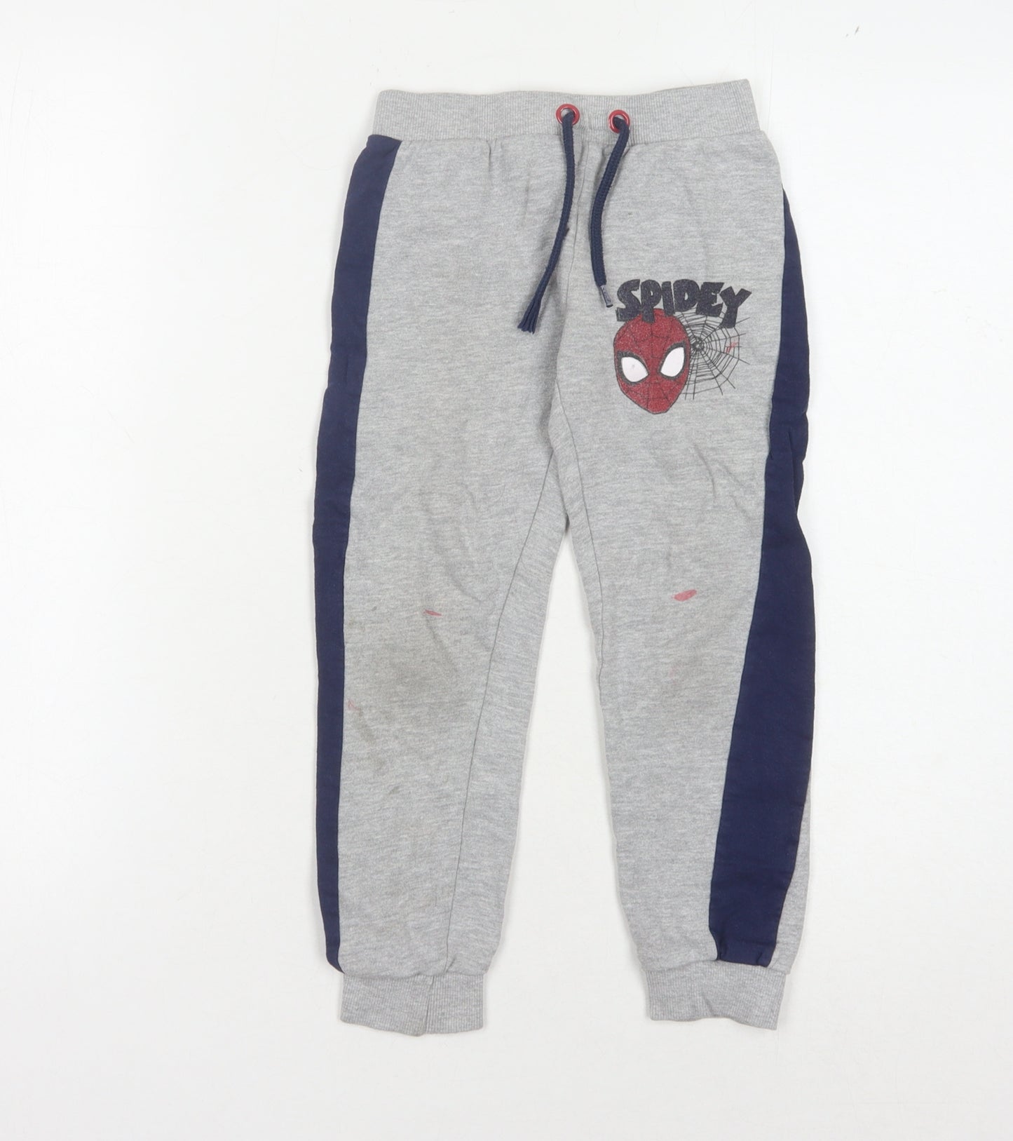 Marvel Boys Grey Spider-Man Jogger Trousers Size 7