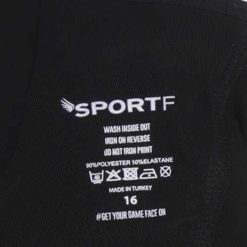 SPORT FX Women's Black Sports Bra Size 16