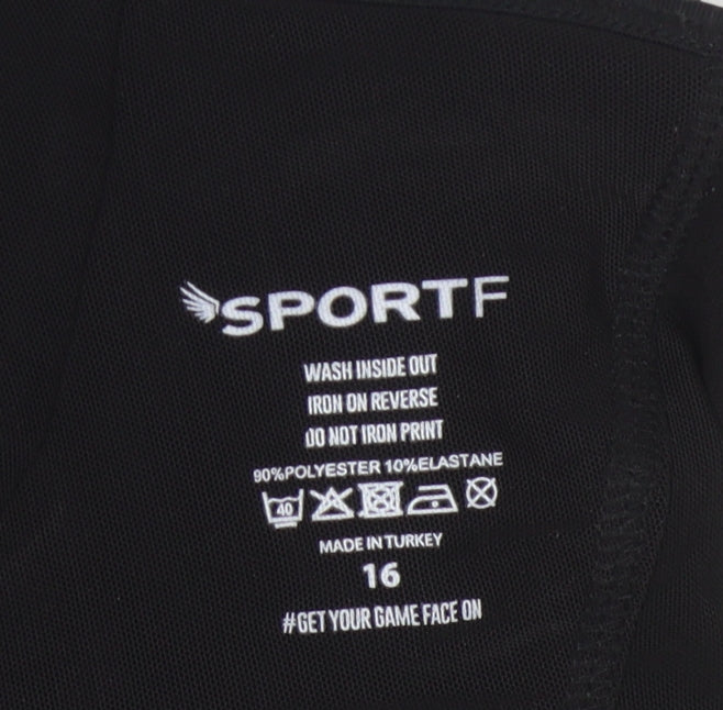SPORT FX Women's Black Sports Bra Size 16