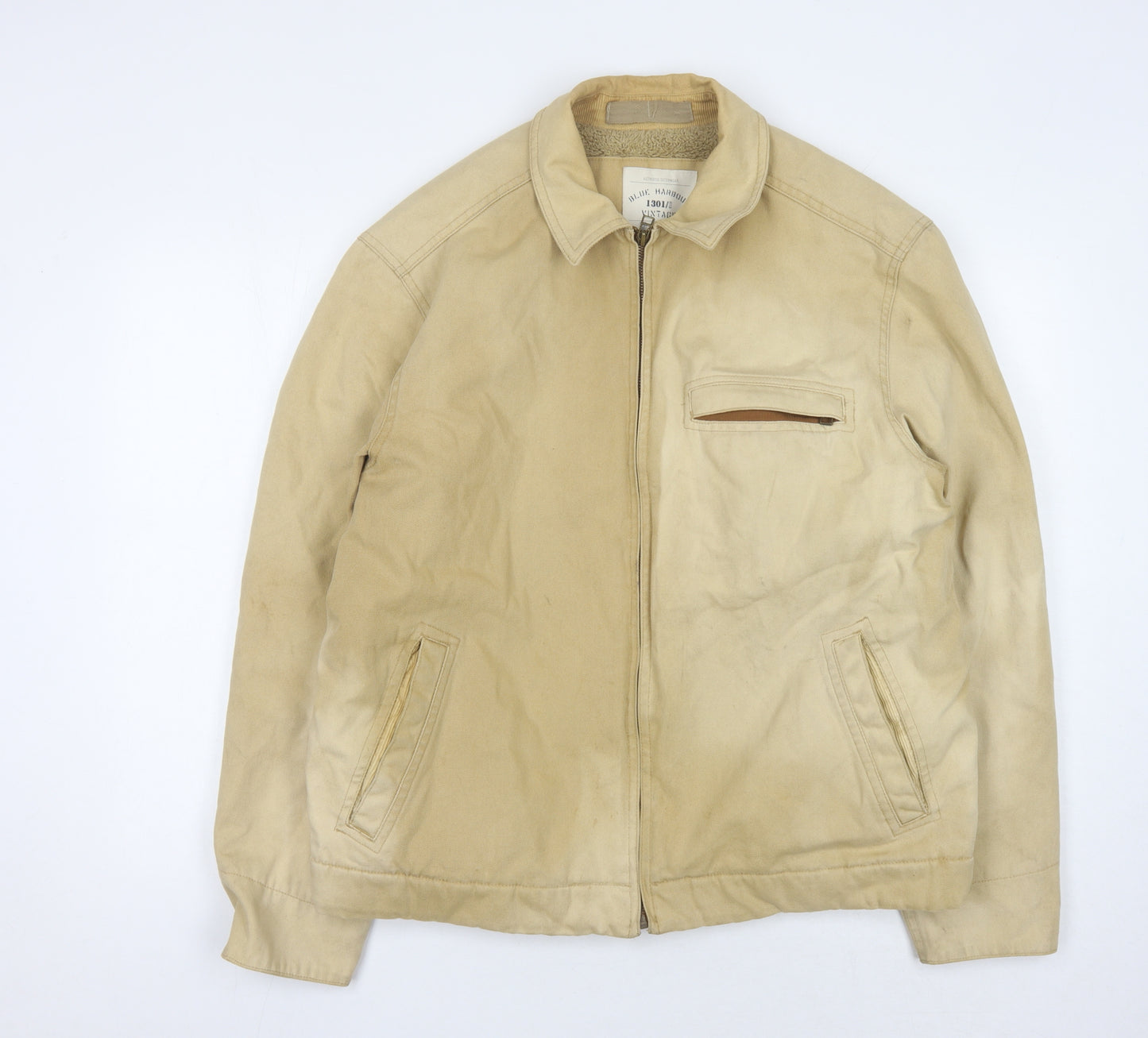 Marks & Spencer Men's Beige Jacket L Full Zip Casual