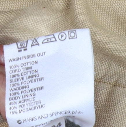 Marks & Spencer Men's Beige Jacket L Full Zip Casual