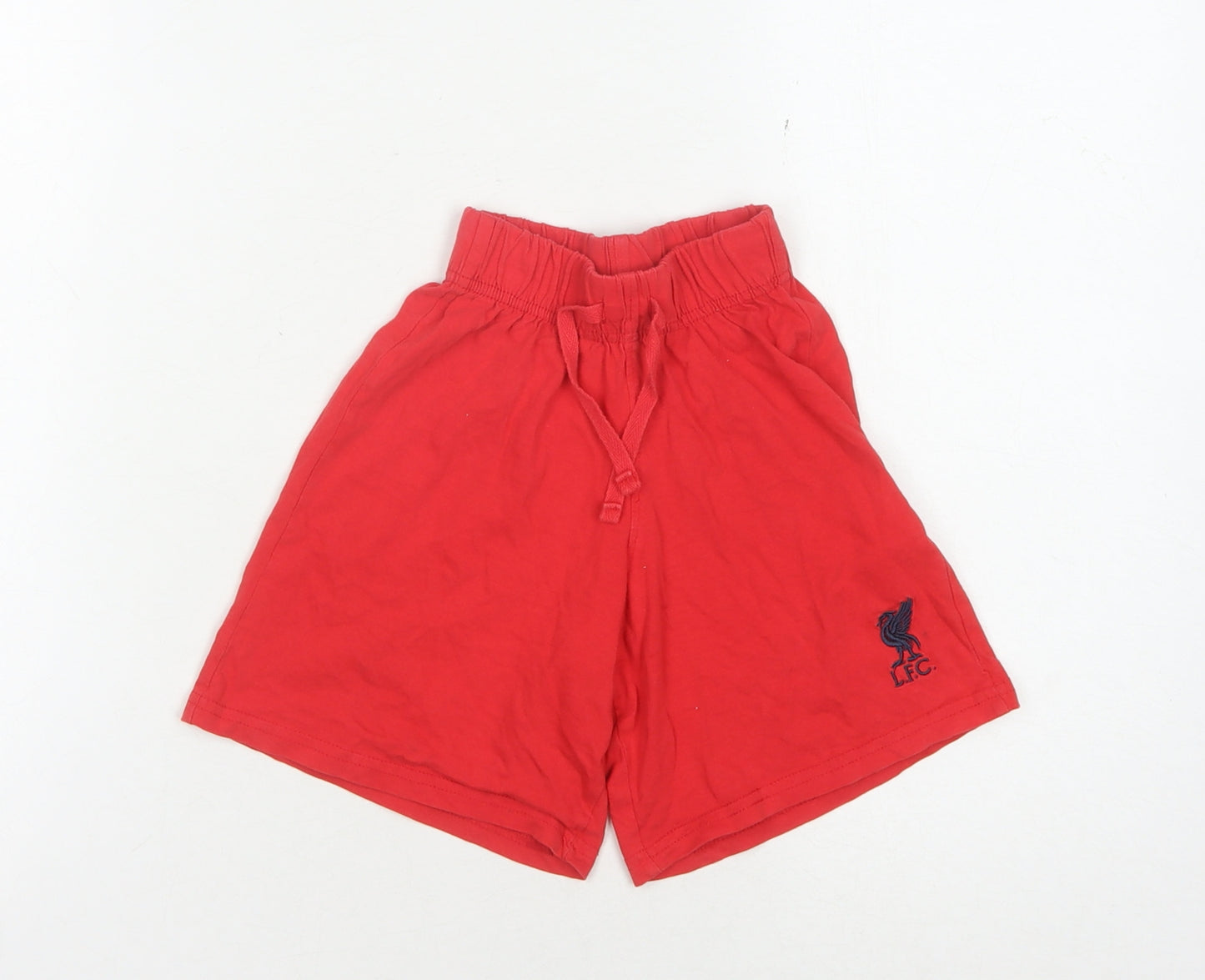 LFC Boys Red 3-4 Years Sleep Shorts, Solid Cotton, New
