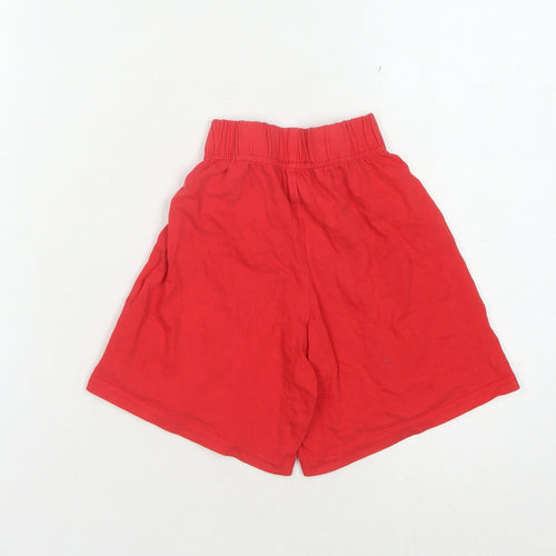 LFC Boys Red 3-4 Years Sleep Shorts, Solid Cotton, New