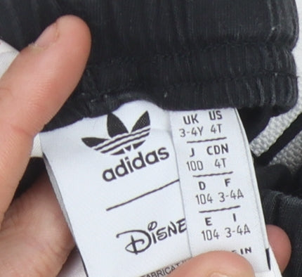 Adidas Girls Black Cotton Shorts 3-4 Years