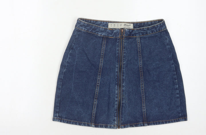 Denim Co Women's Blue Denim Short Skirt Size 8