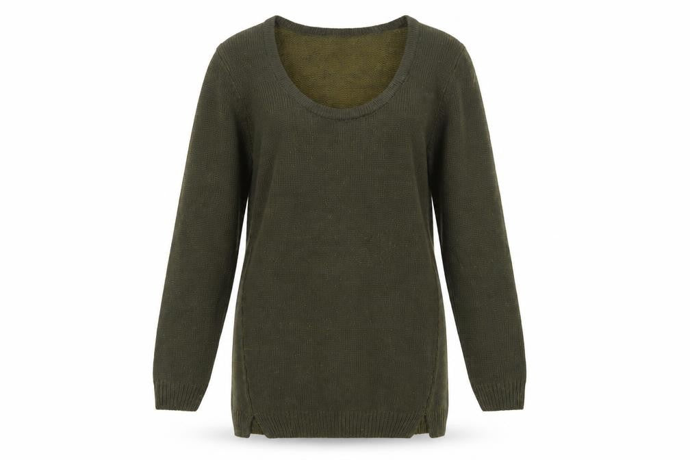 Front view of Tezenis Women's Green jumper, size M