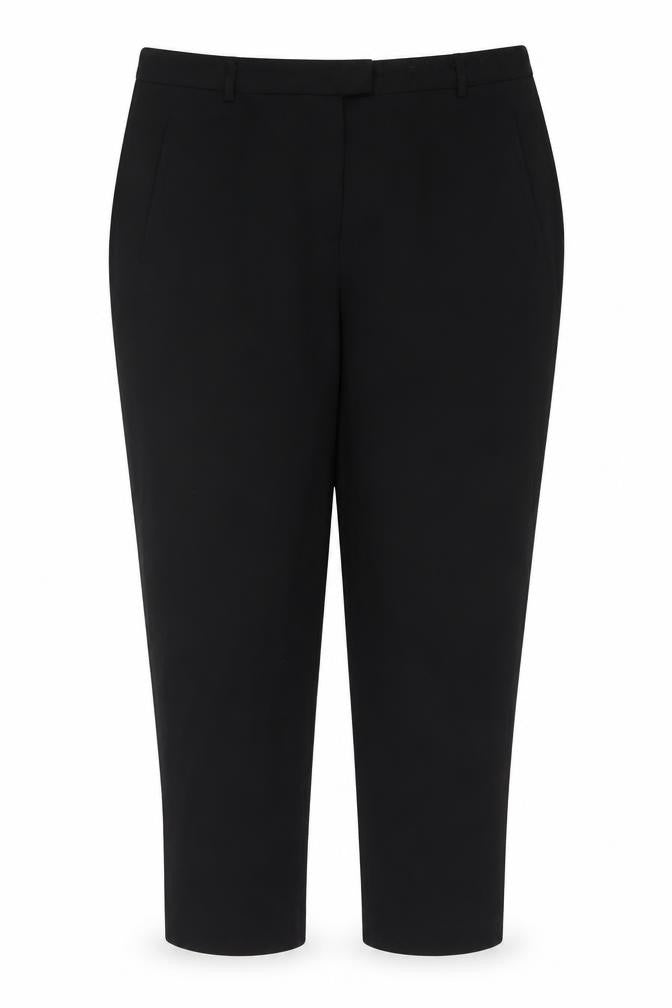 Front view of New Look Women's Black Trousers, size 16, Regular Fit