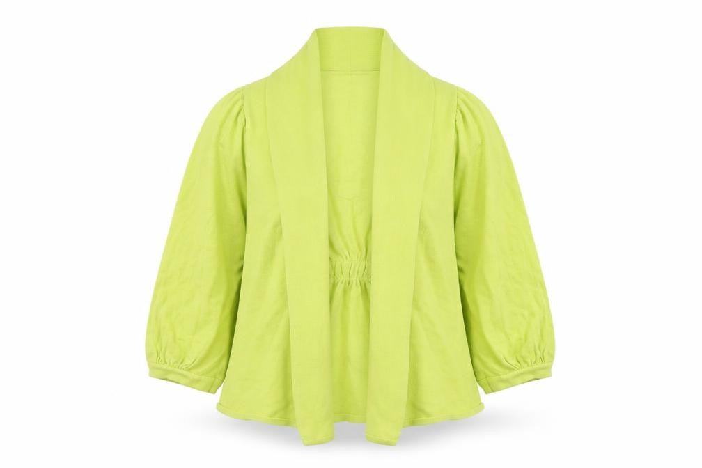 Front view of Wallis Women's Green Open front Cardigan L - Cosy & Stylish