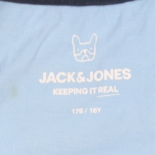 Jack & Jones Boys Blue Graphic T-Shirt 16 Plus Size