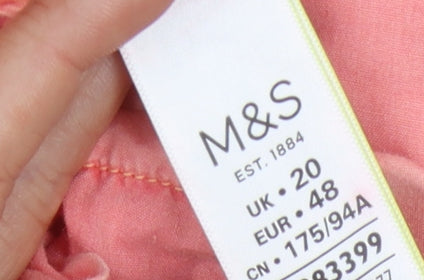 Marks and Spencer Women's Pink Chino Shorts Size 20
