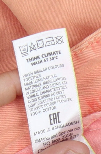 Marks and Spencer Women's Pink Chino Shorts Size 20