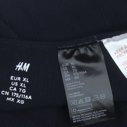 H&M Women's Black XL Sleeveless Stretch Jumpsuit
