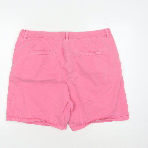 Marks and Spencer Women's Pink Chino Shorts Size 18