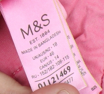 Marks and Spencer Women's Pink Chino Shorts Size 18