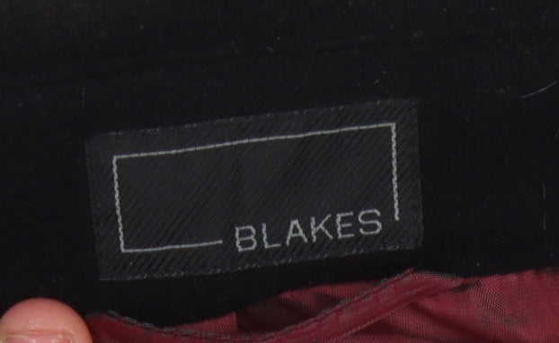 Blakes Men's Black Wool Cashmere Overcoat 2XL
