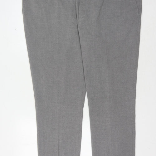Burton Men's Grey Straight Trousers 46L Workwear