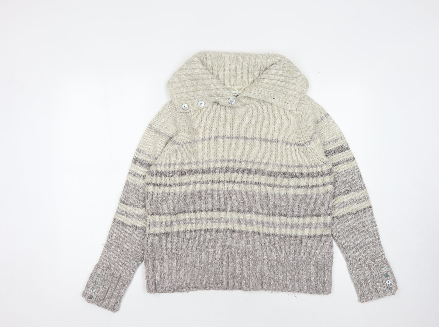 Berketex Women's Grey Striped Pullover Jumper 14