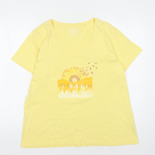 Mountain Warehouse Women's Yellow Nature T-Shirt, Size 18