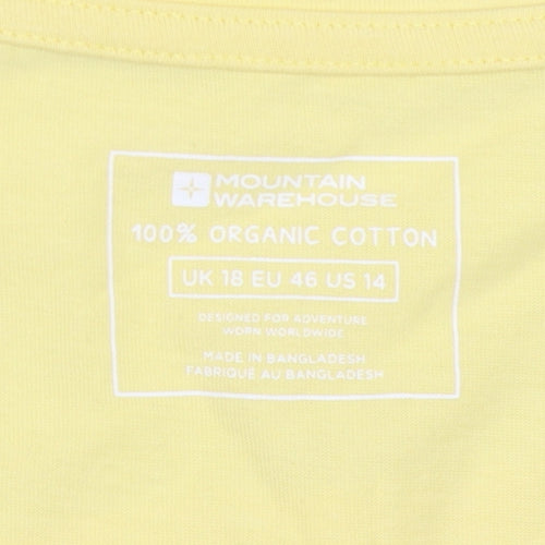 Mountain Warehouse Women's Yellow Nature T-Shirt, Size 18