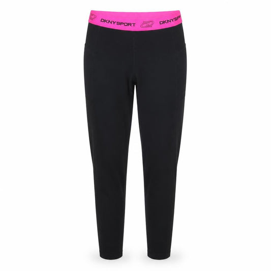 DKNY Women Black Sport Leggings XS Elastic Waist