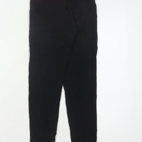 DKNY Women Black Sport Leggings XS Elastic Waist