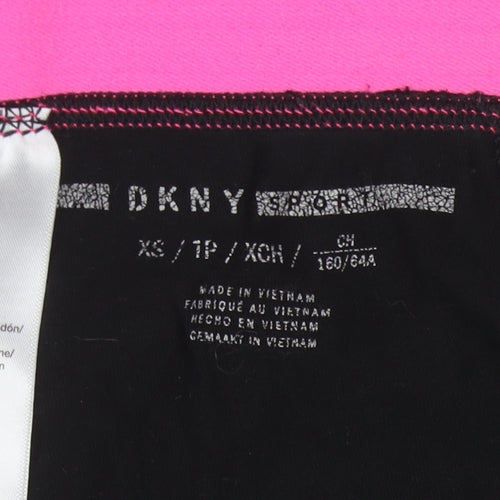 DKNY Women Black Sport Leggings XS Elastic Waist