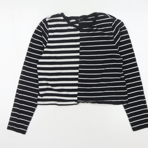 New Look Women's Black Striped Long Sleeve T-Shirt
