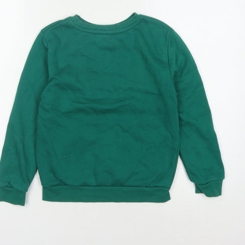 Jeff & Co Girls Green Graphic Sweatshirt 9-10 Years Pullover