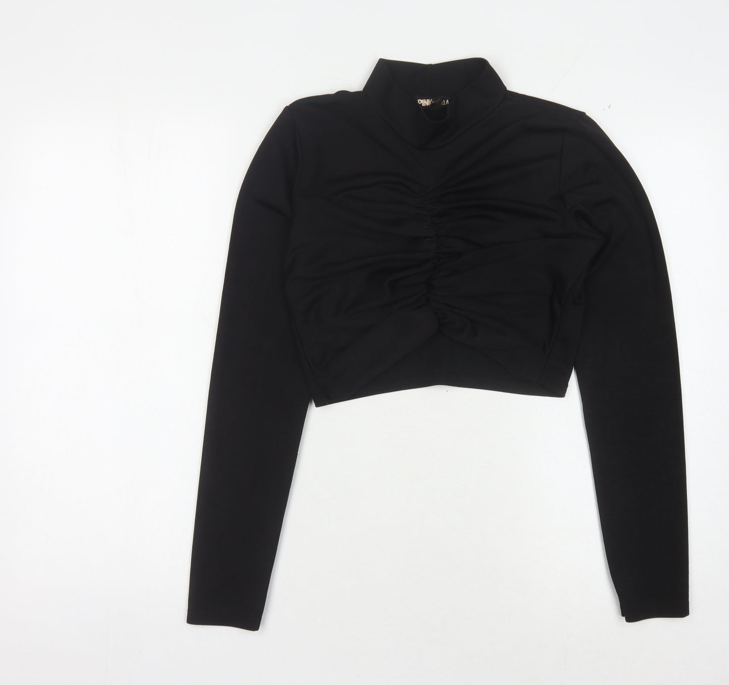 Pink Vanilla Women's Black Cropped Blouse - L