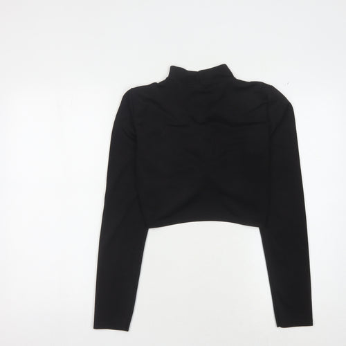 Pink Vanilla Women's Black Cropped Blouse - L