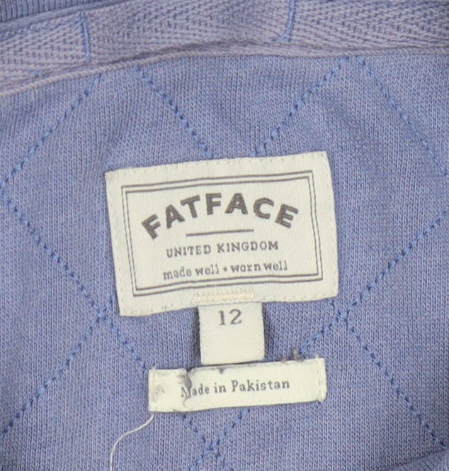 Fat Face Women's Blue Pullover Hoodie - Size 12