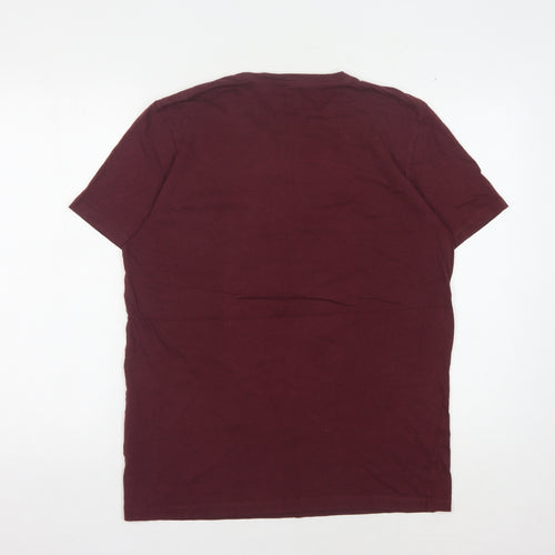 Jack & Jones Men's Red L T-Shirt Crew Neck