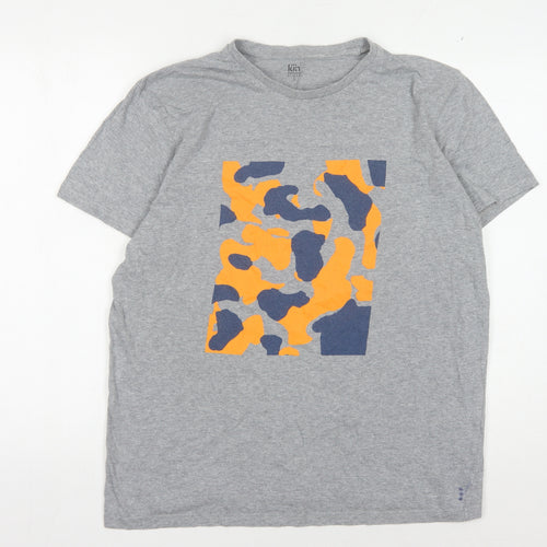 Kin by John Lewis Men's Grey Graphic Print T-Shirt L