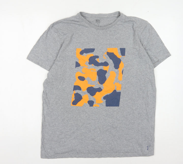 Kin by John Lewis Men's Grey Graphic Print T-Shirt L