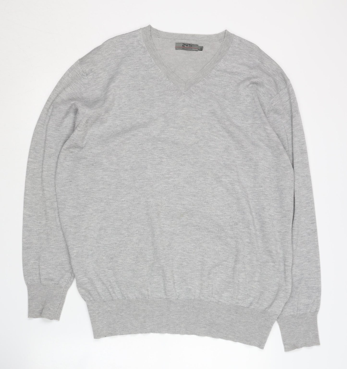 Jeff Banks Men's Grey V-Neck XL Pullover Jumper
