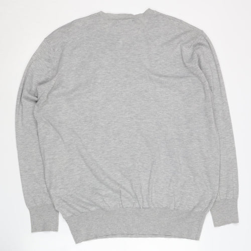 Jeff Banks Men's Grey V-Neck XL Pullover Jumper
