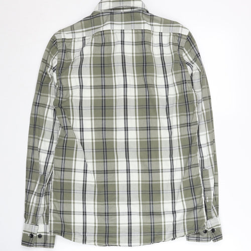 Jules Men's Green Plaid Slim Fit Shirt, Size S