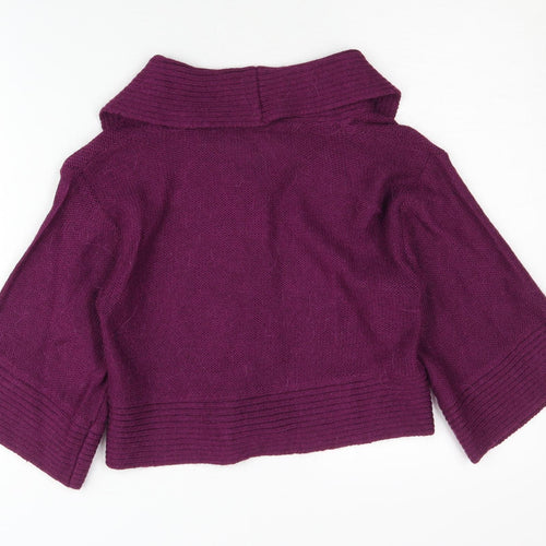 Fat Face Women's Purple Collared Cardigan - Size 8