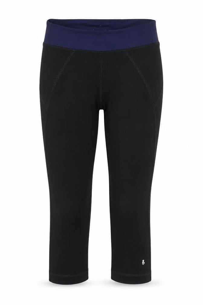 Front view of Boden Women's Black Cropped Leggings, size 8