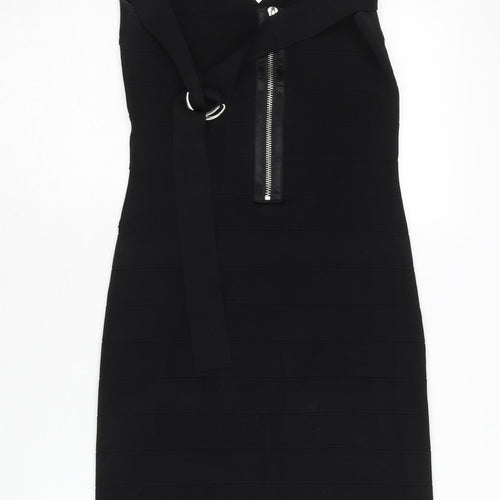 Karen Millen Black Bodycon Dress Women Size 8
