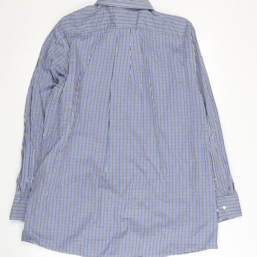 Michael Kors Men’s Slim-Fit Blue Check Shirt