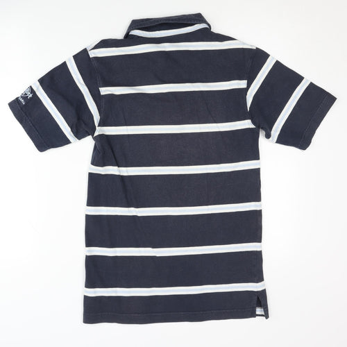 Hard Rock Cafe Men's Black Striped Polo Shirt S