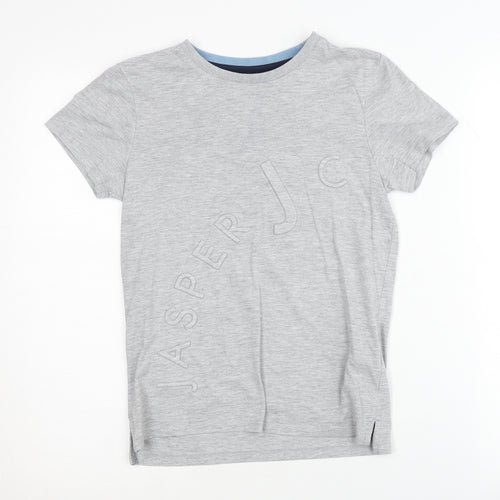 Jasper Conran Boys Grey T-Shirt Size 9-10 Short Sleeve Casual