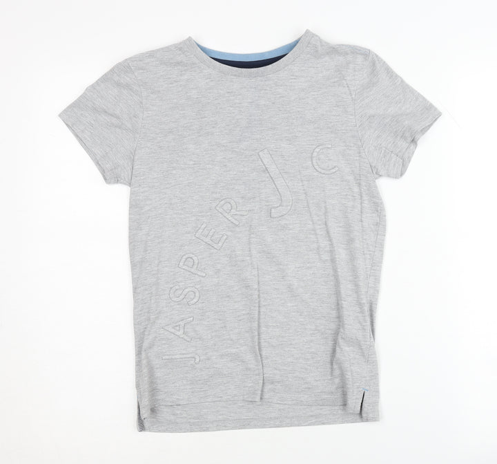 Jasper Conran Boys Grey T-Shirt Size 9-10 Short Sleeve Casual