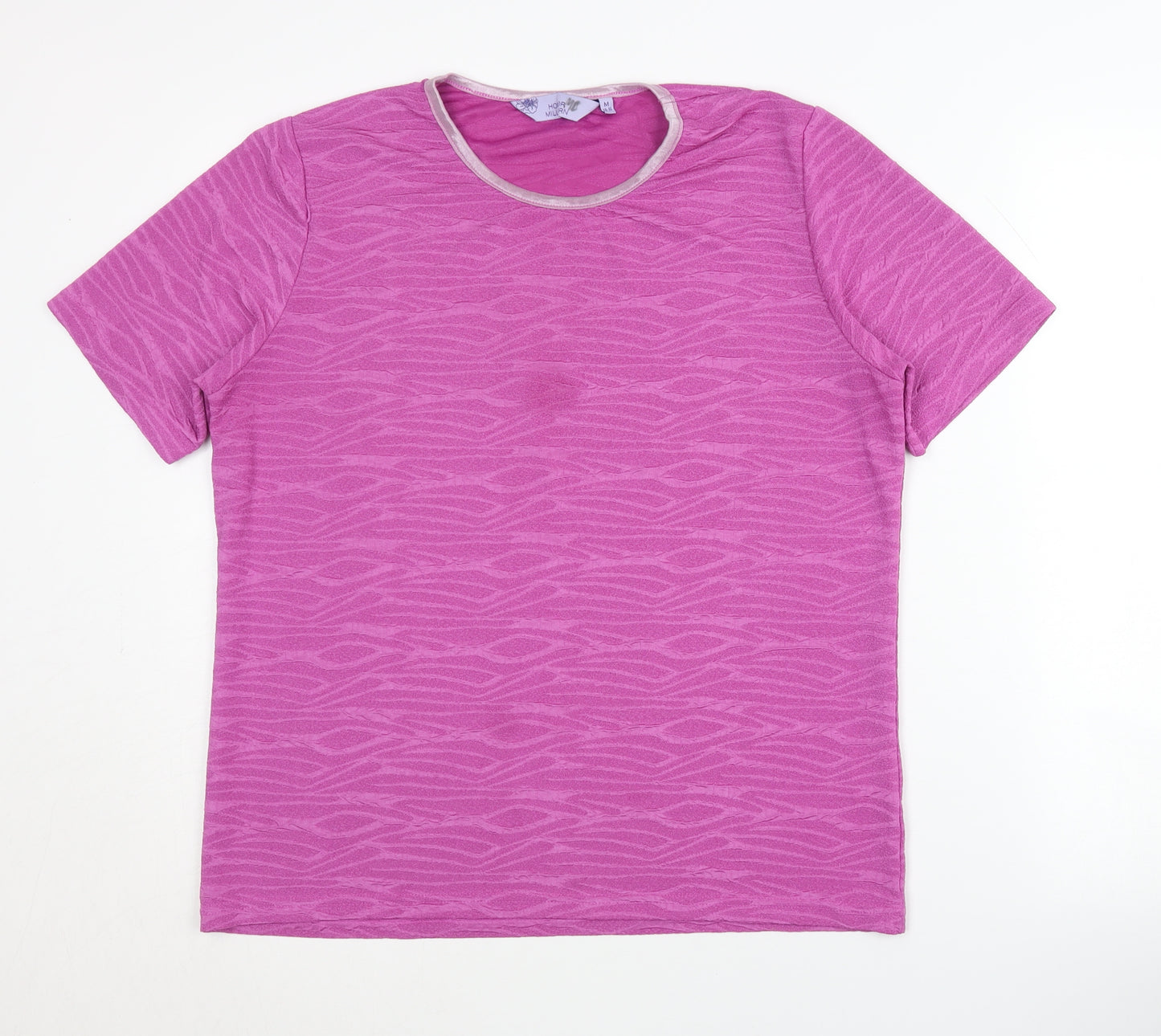 Honor Millburn Women's Pink Geometric Jersey T-Shirt M
