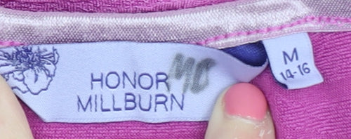 Honor Millburn Women's Pink Geometric Jersey T-Shirt M