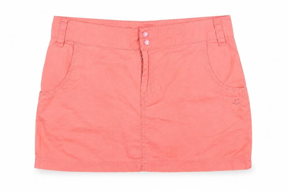 Front view of Champion Women's Pink Short Cotton Skirt M