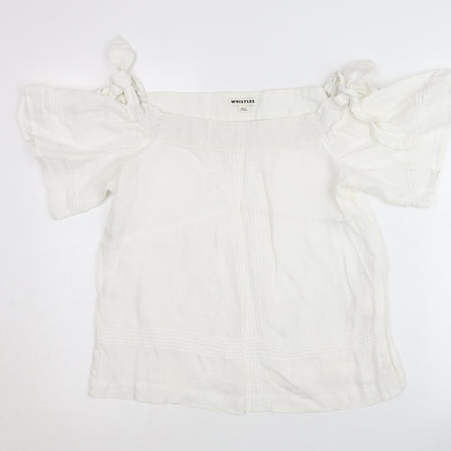 Whistles Women's White Off the Shoulder Blouse - Size S